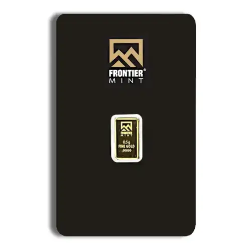 1/2 gram Gold Bar - Frontier Mint (Carded)