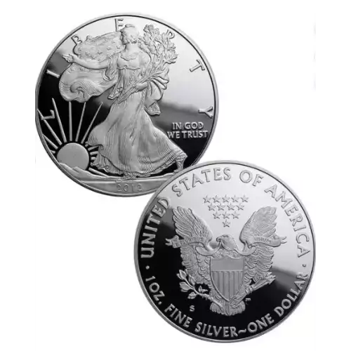 2012-S 2-Coin Silver Eagle 75th Anniversary San Francisco Set w/ Box & COA  (2)