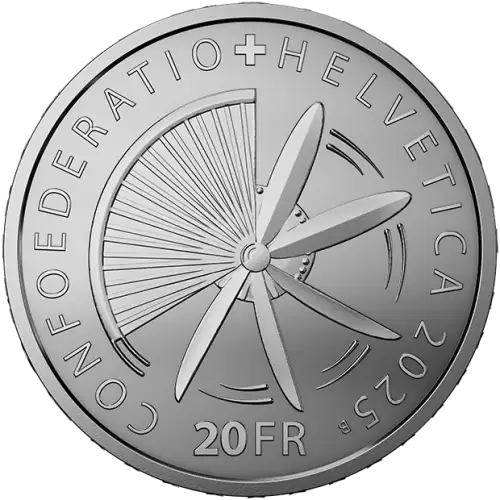 2025 Pioneers of Swiss aviation - Silver Swiss 20 Franc (2)