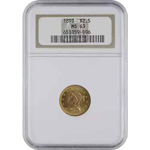Liberty Head $2.5 (1840 - 1907) - NGC - MS63