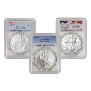 1 oz Silver Eagle PCGS MS-70 (Year Varies)